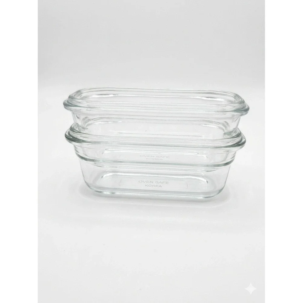 Glasslock OCST-015 Tempered Glass Food Storage Containers Set of 2‎ Korea Clear